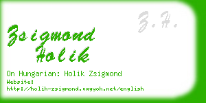 zsigmond holik business card